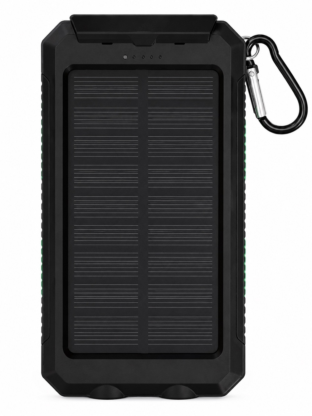 Portable Solar Power Bank with Carabiner